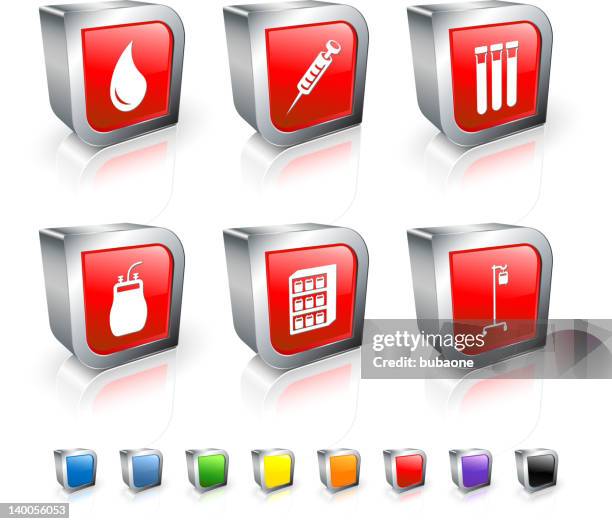 blood bank royalty free vector icon set - blood bank stock illustrations stock illustrations