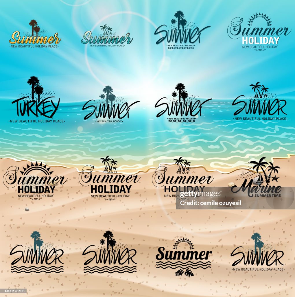 Beachy Label Pattern Beach Labels High-Res Vector Graphic - Getty Images