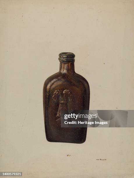 Whiskey Flask, c. 1939. Artist Alf Bruseth.
