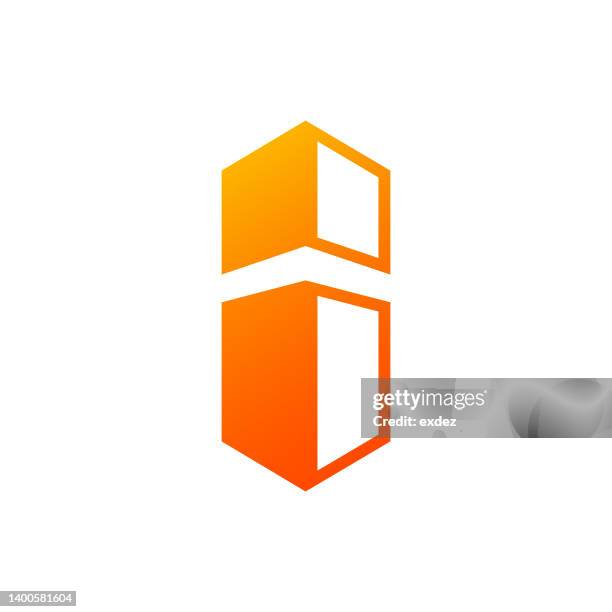 logo design with letter i - letter i stock illustrations