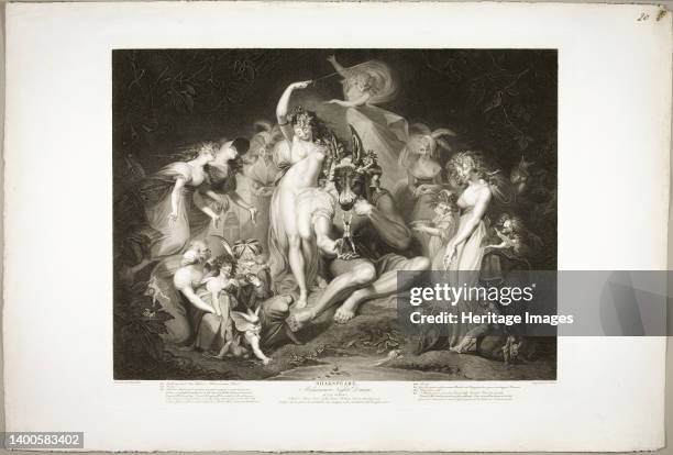 Titania and Bottom with the Ass's Head, 1796. Artist Jean Pierre Simon.