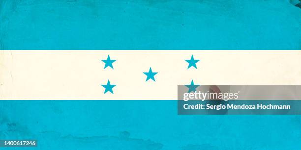 flag of honduras with a grunge texture - honduras stockfoto's en -beelden