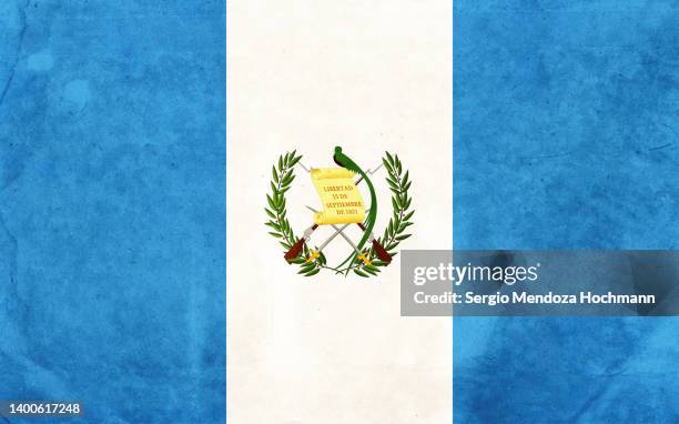 flag of guatemala with a grunge texture - latin america flags stock pictures, royalty-free photos & images