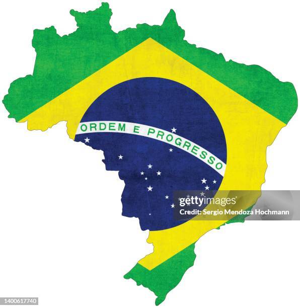 map of brazil with a brazilian flag with a grunge texture - brazil icon stock pictures, royalty-free photos & images
