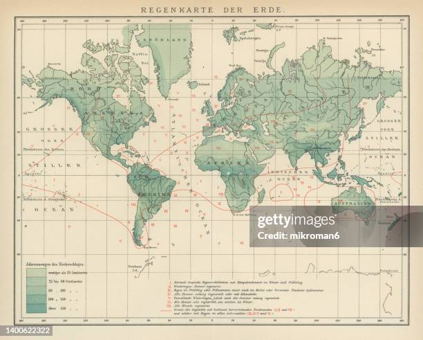 old map of rain in the earth - natural history stock pictures, royalty-free photos & images