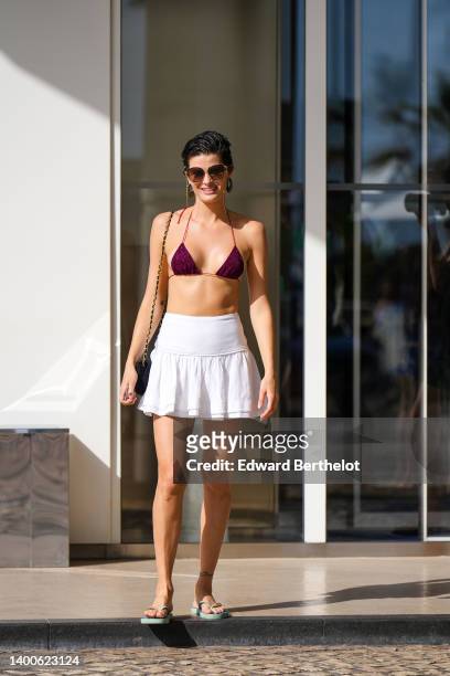 Isabeli Fontana is seen during the 75th annual Cannes film festival at Hotel Martinez on May 27, 2022 in Cannes, France.