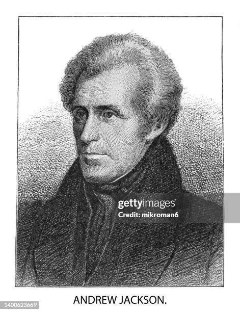 portrait of general andrew jackson, seventh president of the united states - all the presidents men stock pictures, royalty-free photos & images