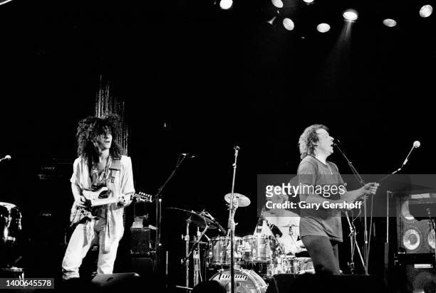 Members of the Jack Bruce Band perform at Greenwich Village's Bottom Line, New York, New York, December 7, 1989. Pictured are, from left, musicians...