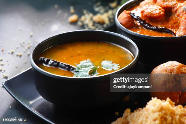 rajasthan-gericht küche des "dal baati churma - dal stock-fotos und bilder