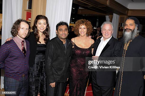 Recording artist Michael Einziger, violinist Ann Marie Calhoun, composer A.R. Rahman, Francisca Moroder, composer Giorgio Moroder and composer Satnam...