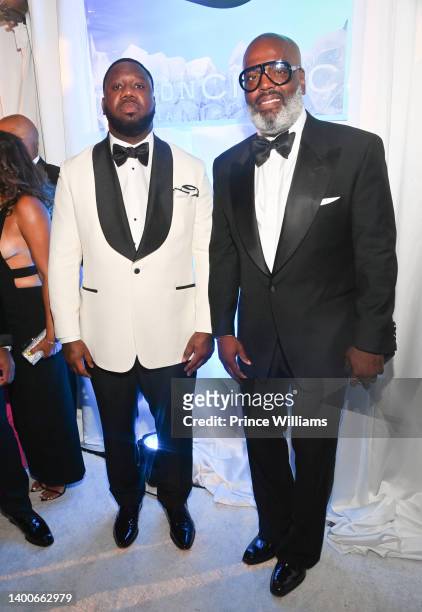 Pierre "Pee" Thomas and Kevin "Coach K" Lee attend 2nd Annual The Black Ball Quality Control's CEO Pierre "Pee" Thomas Birthday Celebration at Fox...