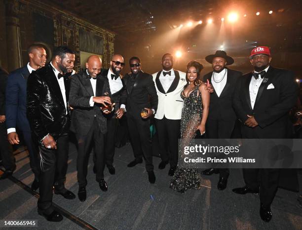 Keith Sweat, Alex Gidewon Kenny Burns, Sean Combs, Pierre "Pee" Thomas, Yung Miami, D-Nice and Anthony Tiffith attend 2nd Annual The Black Ball...