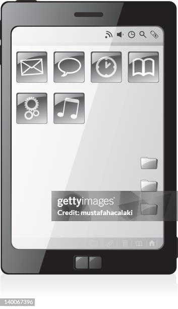 touch screen cell phone - call button stock illustrations
