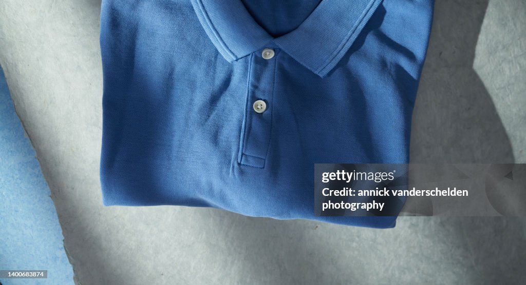 Blue polo shirt