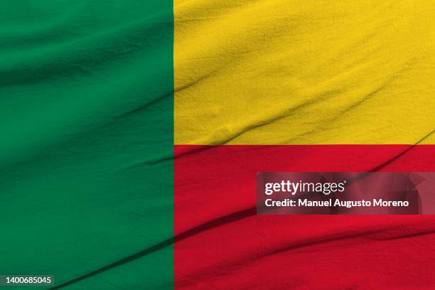 flag of benin - argentina vs nigeria stock pictures, royalty-free photos & images