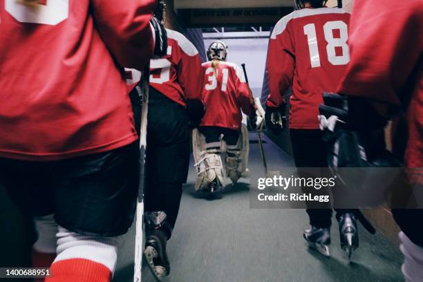 women's hockey team - hockey stock pictures, royalty-free photos & images