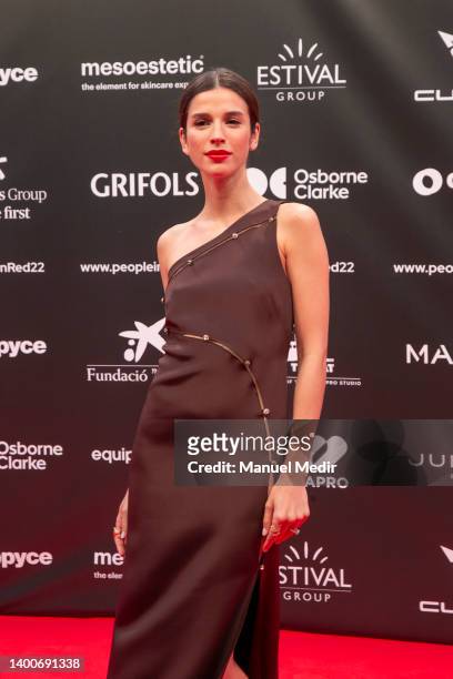 Sandra Gago attends the "People in red" charity gala organized to collect funds to fight against HIV at MNAC on June 2, 2022 in Barcelona, Spain.