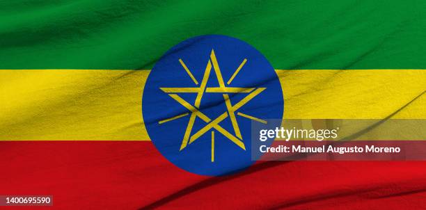 flag of ethiopia - etiopia foto e immagini stock