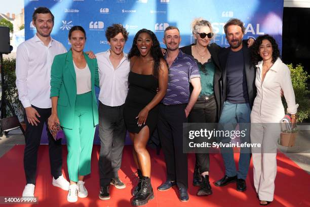 Mathieu Petit Bonnefond, Julie de Bona, Axel Auriant, Fatou Kaba, Xavier Legrand, Corinne Masiero, Louis- Julien Petit and Naidra Ayadi attend the...