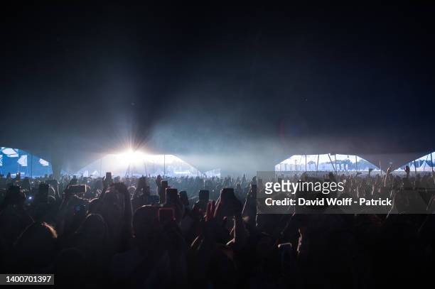 View of the crowd at We Love Green Festival at Bois de Vincennes on June 02, 2022 in Paris, France.