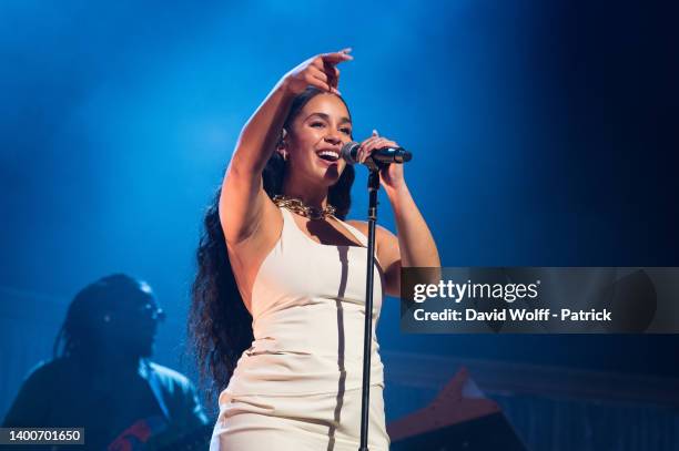 Jorja Smith performs at We Love Green Festival at Bois de Vincennes on June 02, 2022 in Paris, France.