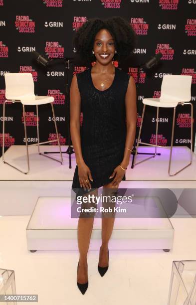 Essence Gant attends the launch event for Jodi Katz's new book, "Facing The Seduction Of Success" at Allure Store on June 02, 2022 in New York City.