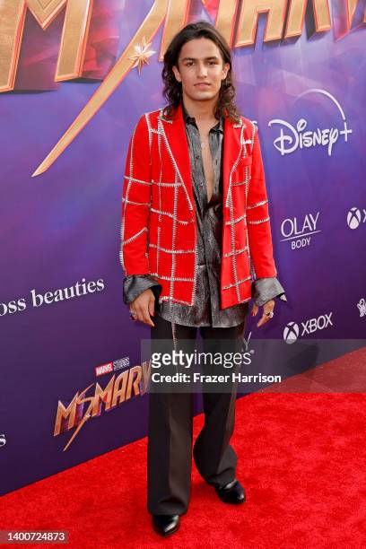 Aramis Knight attends the premiere for Disney+ and Marvel's "Ms. Marvel" at El Capitan Theatre on June 02, 2022 in Los Angeles, California.