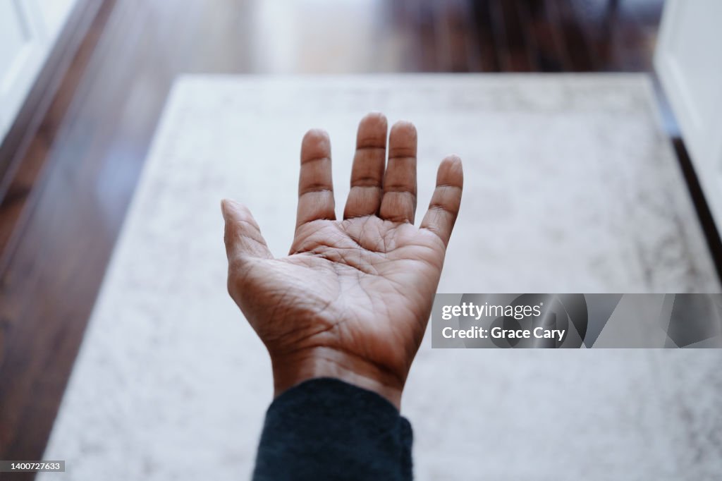 Woman's Empty Outstretched Hand