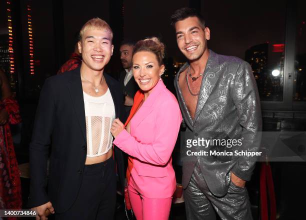 Joel Kim Booster, Braunwyn Windham-Burke and Matt Rogers attend as Ketel One Vodka celebrates PRIDE with NewFest and the premiere of 'Fire Island' on...