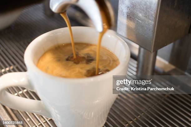 long black - crema stock pictures, royalty-free photos & images