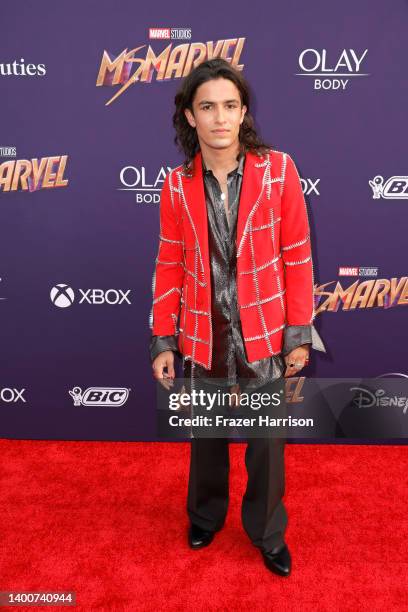 Aramis Knight attends Disney+ and Marvel's new Television Series "Ms. Marvel" premiere at El Capitan Theatre on June 02, 2022 in Los Angeles,...