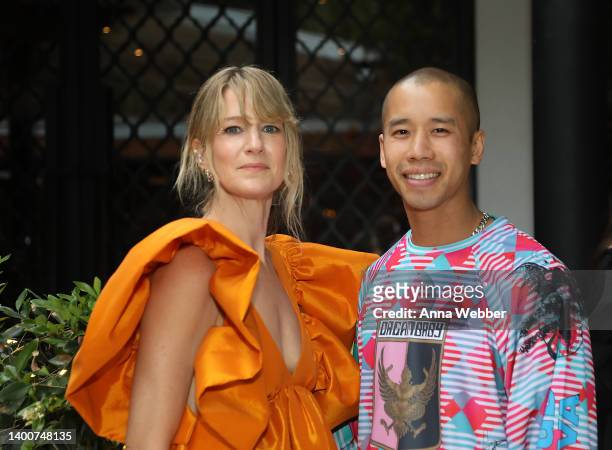 Jenny Bird and Jared Eng attend Dinner with Jenny Bird at Hotel Bel-Air on June 02, 2022 in Los Angeles, California.