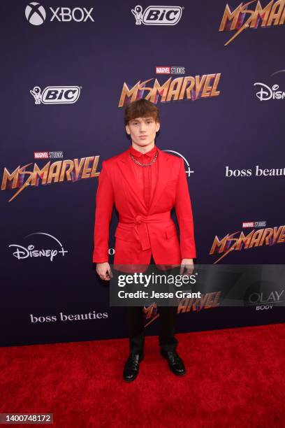 Matthew Lintz attends the Ms. Marvel launch event at El Capitan Theatre in Hollywood, California on June 02, 2022.