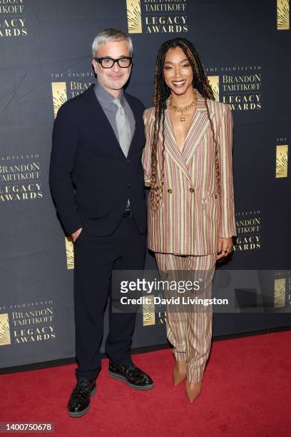 Honoree Alex Kurtzman and Sonequa Martin-Green attend the 18th Annual Brandon Tartikoff Legacy Awards at Beverly Wilshire, A Four Seasons Hotel on...