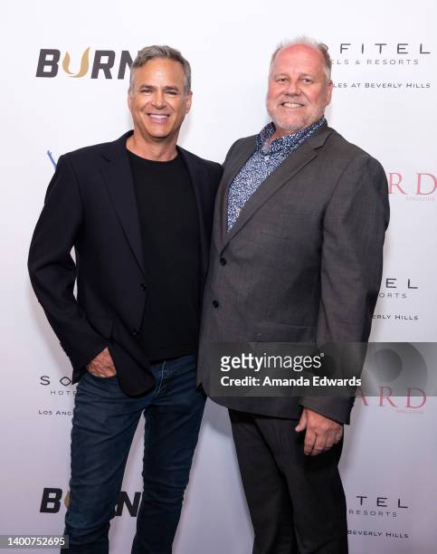 Celebrity entrepreneur Dan Markel and Inventor/Celebrity entrepreneur Todd Wittenbrock attend REGARD Magazine's Summer Issue release party presented...