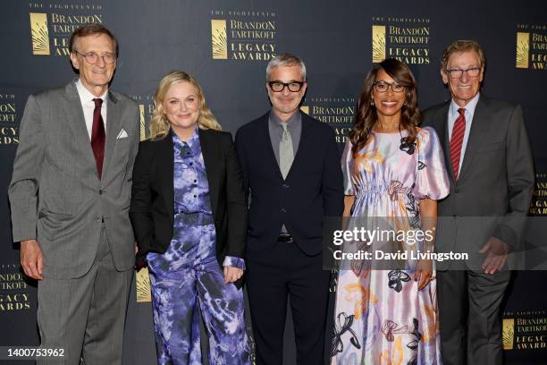 Honorees Jeff Sagansky, Amy Poehler, Alex Kurtzman, Channing Dungey, and Maury Povich attend the 18th Annual Brandon Tartikoff Legacy Awards at...