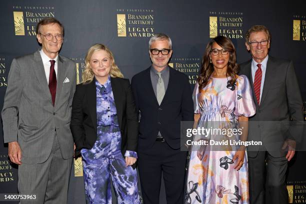 Honorees Jeff Sagansky, Amy Poehler, Alex Kurtzman, Channing Dungey, and Maury Povich attend the 18th Annual Brandon Tartikoff Legacy Awards at...