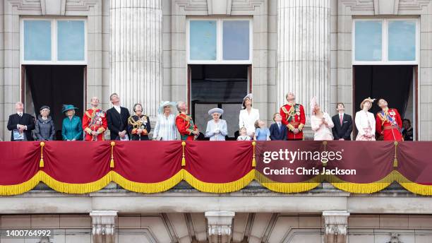 Prince Edward, Duke of Kent, Timothy Laurence, Princess Anne, Princess Royal, Camilla, Duchess of Cornwall, Prince Charles, Prince of Wales, Queen...