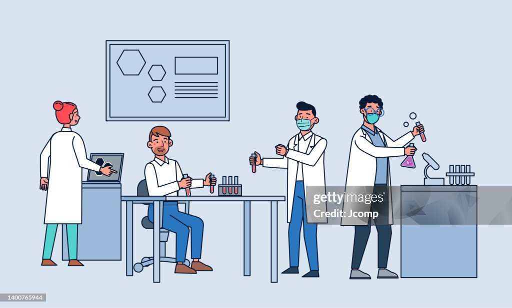 Science Researching Lab Professional Scientists Chemical Researchers ...
