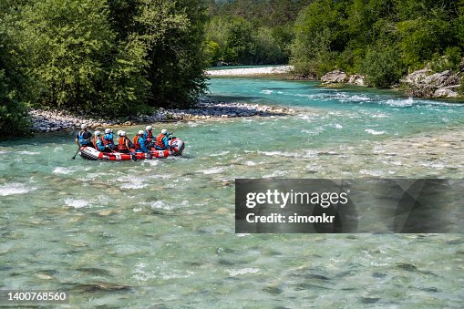 Person Rowing A Raft Group Of People Rowing Their Raft In River High-Res Stock Photo - Getty ...