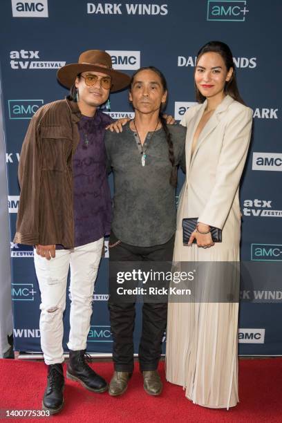 Kiowa Gordon, Zahn McClarnon, and Jessica Matten attend the 11th Season of ATX TV Festival at the Paramount Theatre on June 02, 2022 in Austin, Texas.