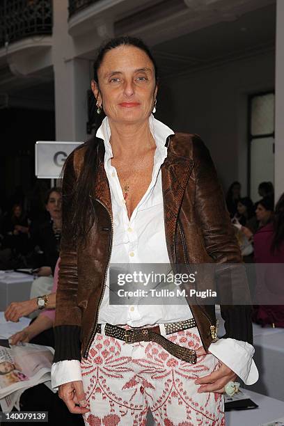 Michela Gattermayer attends Normaluisa Autumn/Winter 2012/2013 fashion show as part of Milan Womenswear Fashion Week on February 27, 2012 in Milan,...