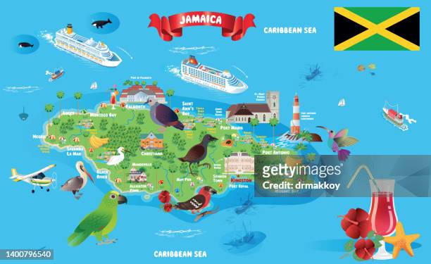 illustrations, cliparts, dessins animés et icônes de jamaïque voyage - jamaican flag vector