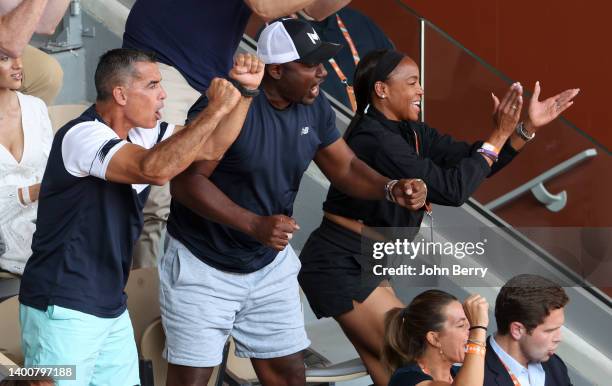 Corey Gauff and Candi Gauff, parents of Coco Gauff of USA during day 12 of the French Open 2022, second tennis Grand Slam of the year at Stade Roland...