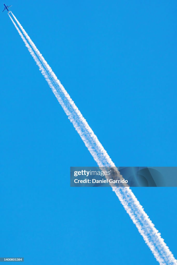 Airplane And Its Wake Aircraft Background Space Rockettravel And ...