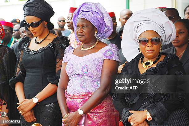 Wife of late Nigeria's secessionist leader Odumegwu Ojukwu, Bianca Ojukwu Ikemba, wife of the Senate President Helen Mark, and the First Lady...