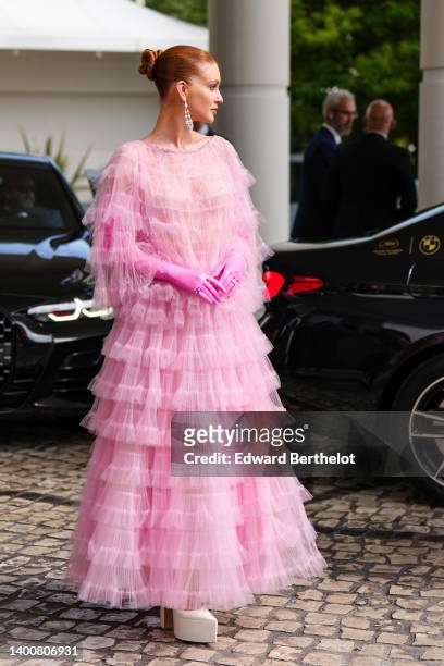 Marina Ruy Barbosa is seen during the 75th annual Cannes film festival, at Hotel Martinez, on May 23, 2022 in Cannes, France.