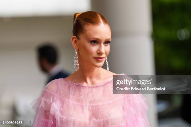 Marina Ruy Barbosa is seen during the 75th annual Cannes film festival, at Hotel Martinez, on May 23, 2022 in Cannes, France.