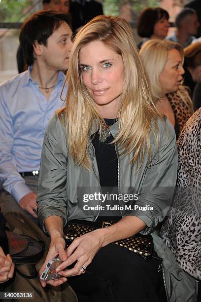 Filippa Lagerback attends the Lorenzo Riva Autumn/Winter 2012/2013 fashion show as part of Milan Womenswear Fashion Week on February 27, 2012 in...