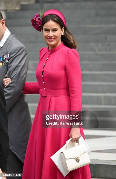 Sophie Winkleman attends the National Service of Thanksgiving at St Paul's Cathedral on June 03, 2022 in London, England. The Platinum Jubilee of...